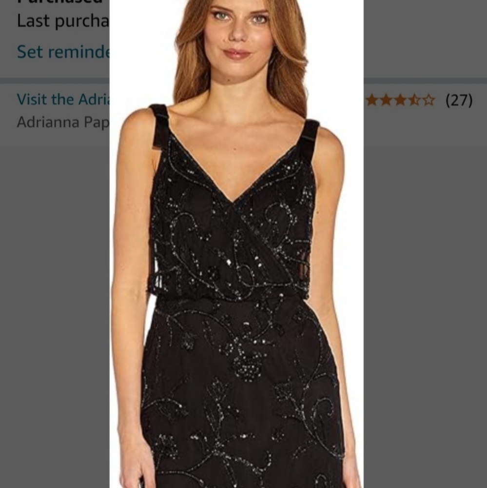 Adrianna papell beaded gown